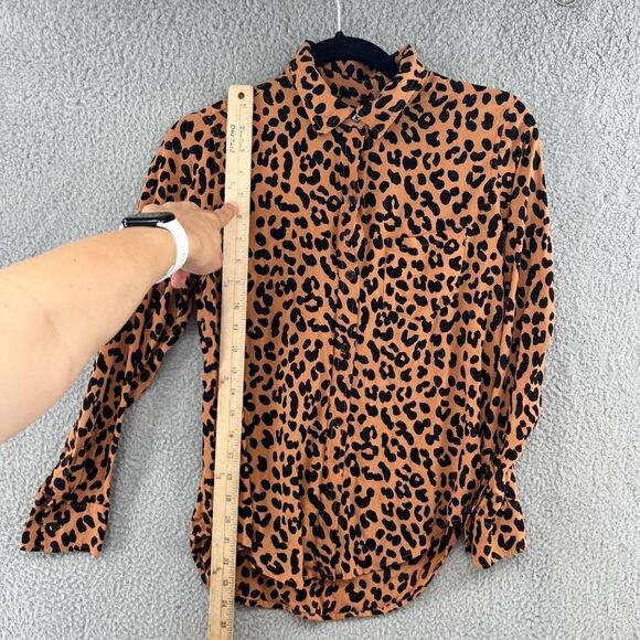 RAILS Kathryn Button Down Leopard Print Blouse Top size extra small - Picture 9 of 13